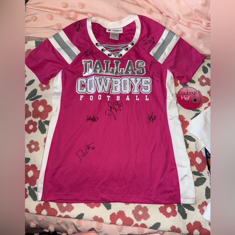 NFL Autographed DALLAS COWBOYS JERSEY Women’s Sz Small NWT